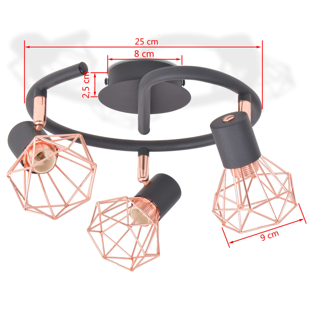 Deckenstrahler Mit 3 Led-Glühlampen 12 W