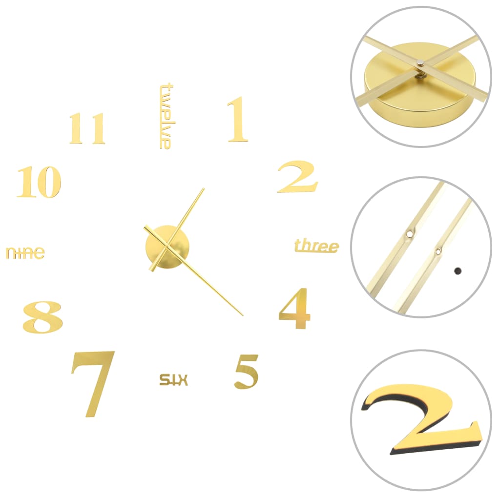 3D-Wanduhr Modernes Design 100 Cm Xxl En