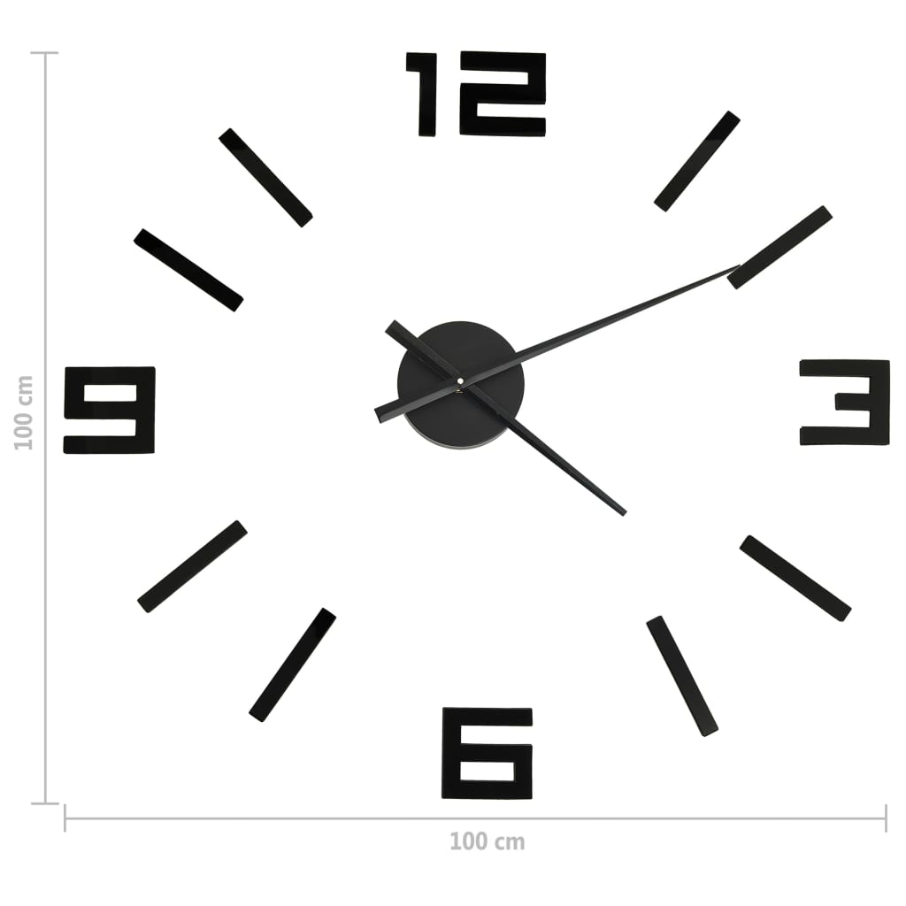 3D-Wanduhr Modernes Design 100 Cm Xxl