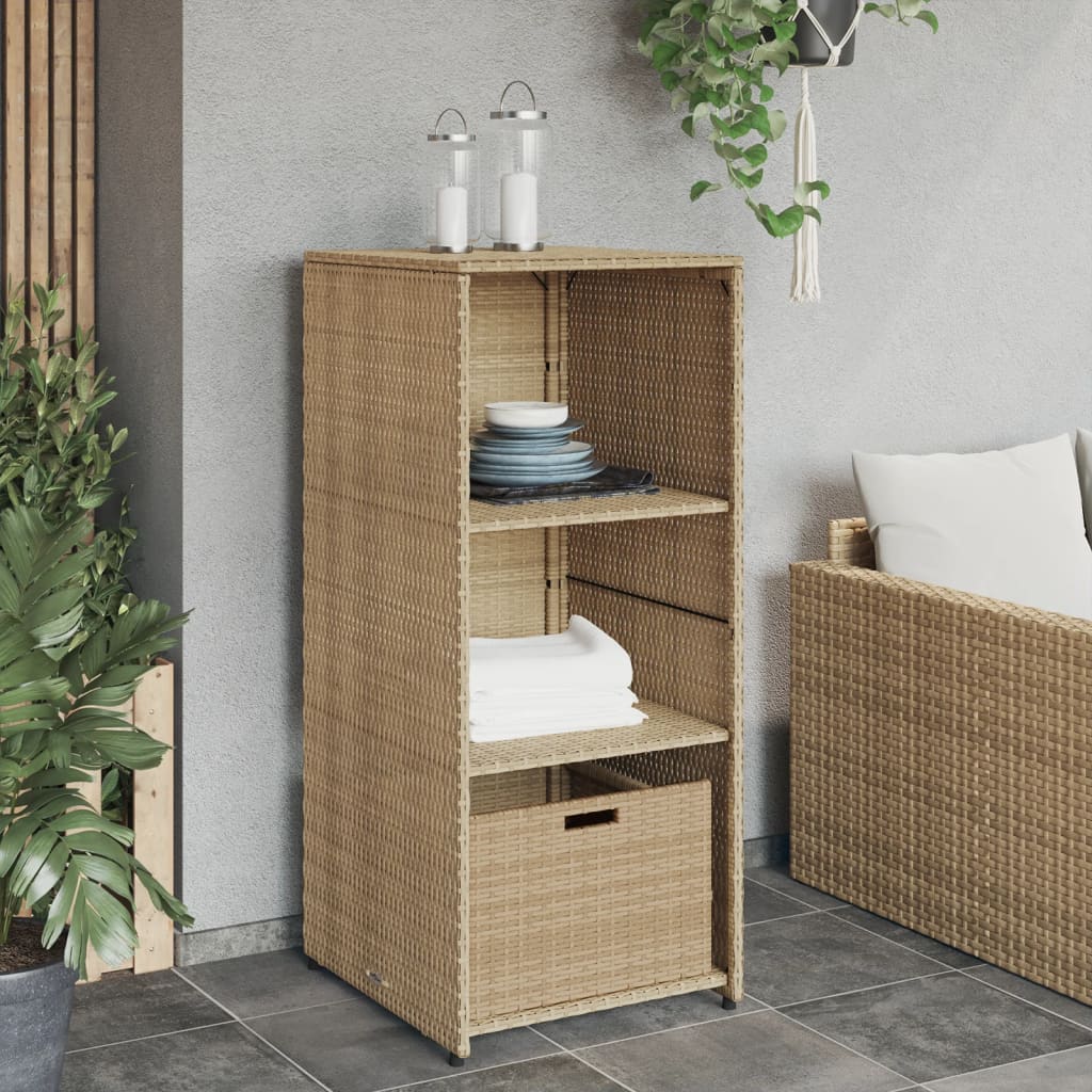 Gartenschrank 50X55X115 Cm Poly Rattan