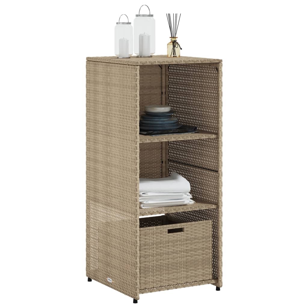 Gartenschrank 50X55X115 Cm Poly Rattan