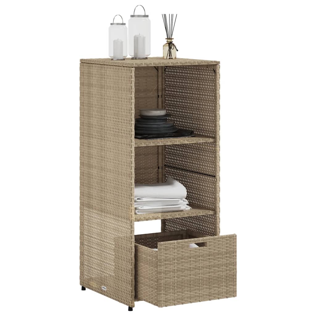 Gartenschrank 50X55X115 Cm Poly Rattan