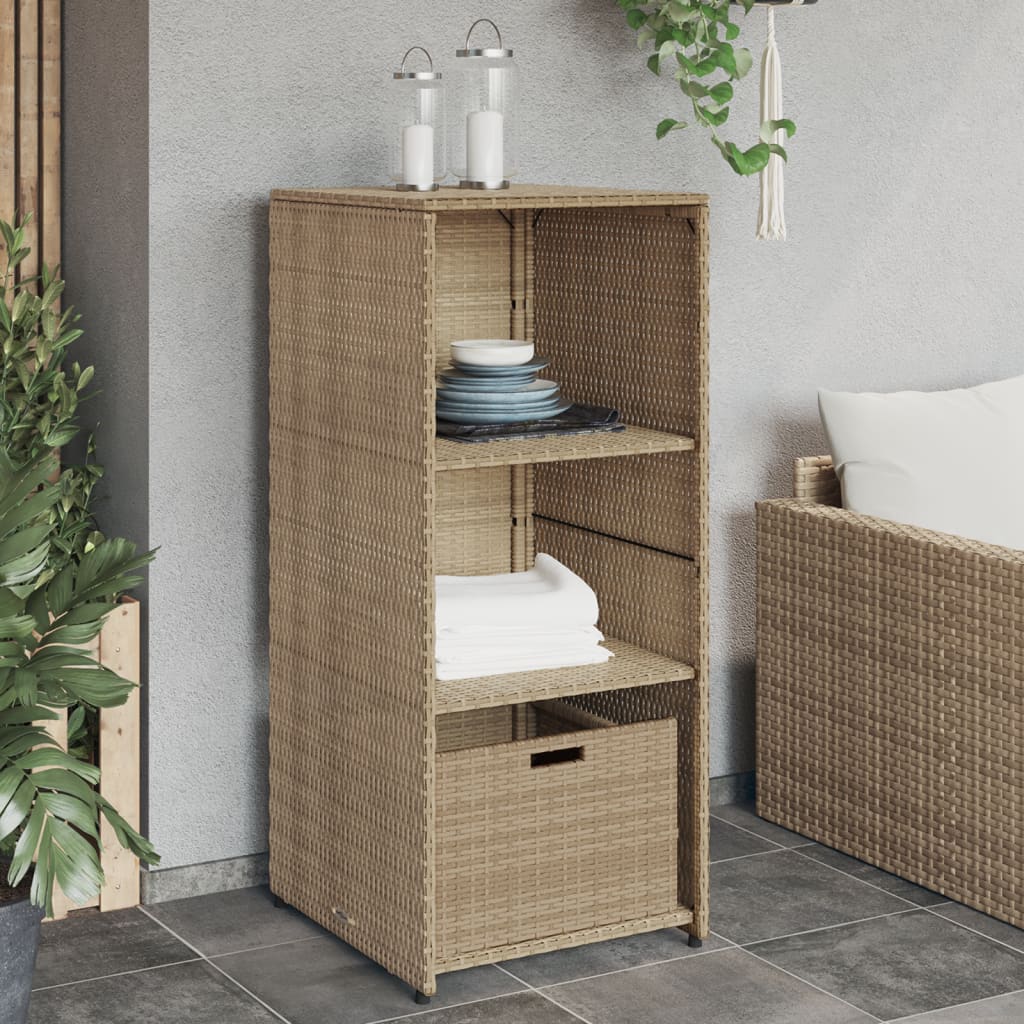 Gartenschrank 50X55X115 Cm Poly Rattan