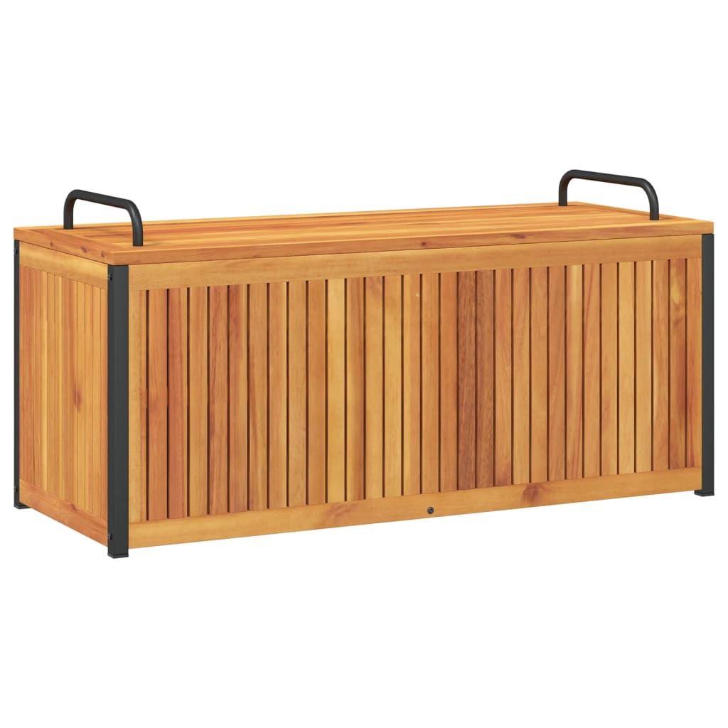 Gartenbox Massivholz Akazie Und Stahl