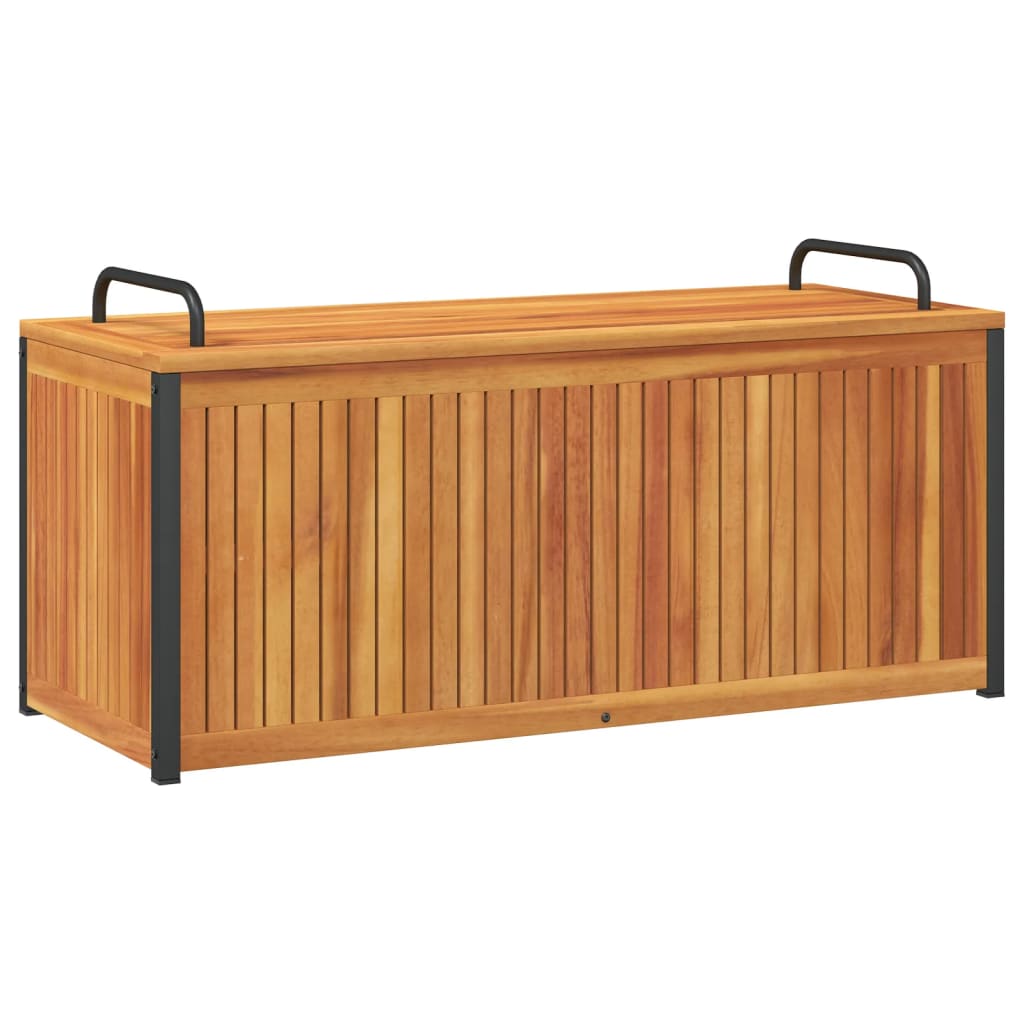 Gartenbox Massivholz Akazie Und Stahl