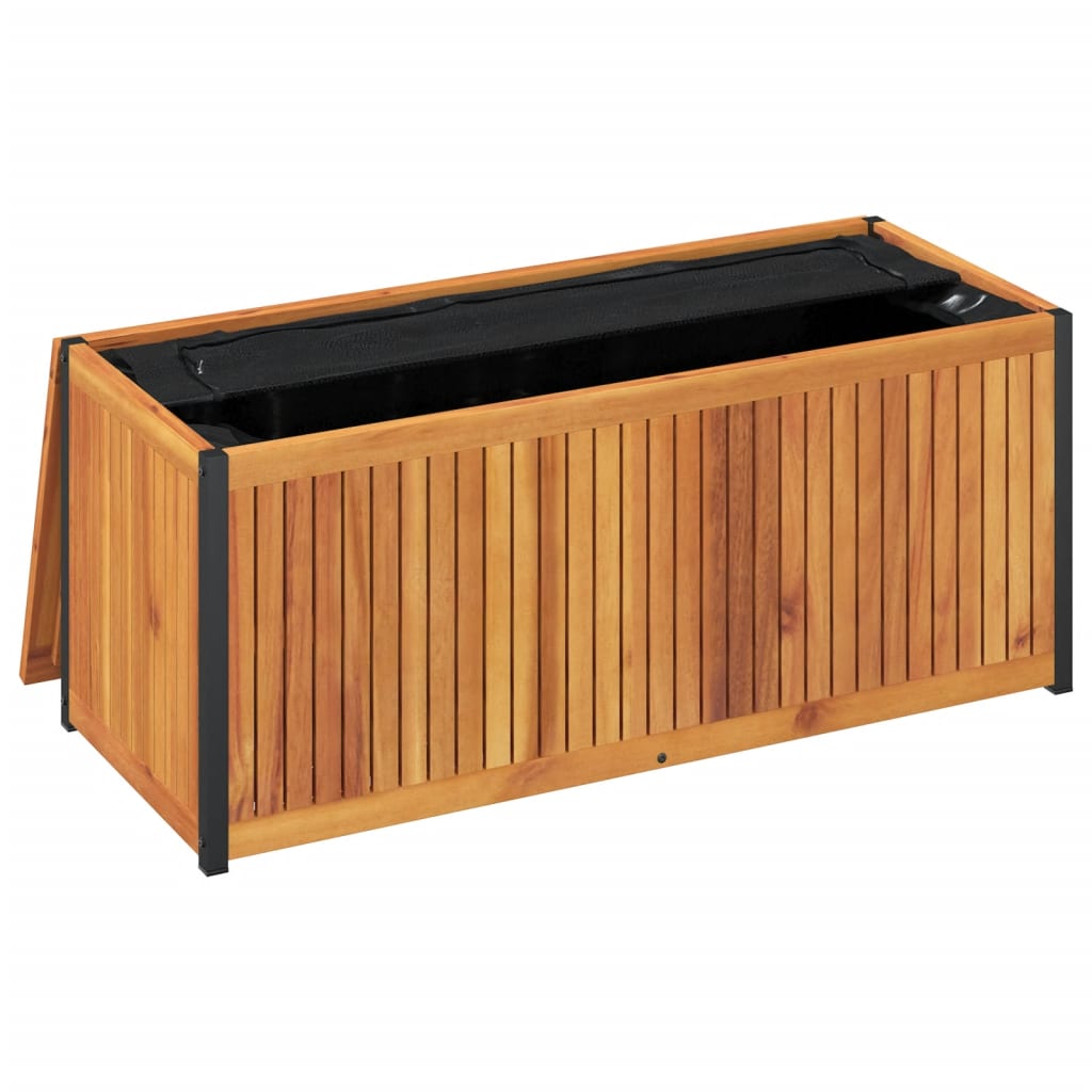 Gartenbox Massivholz Akazie Und Stahl