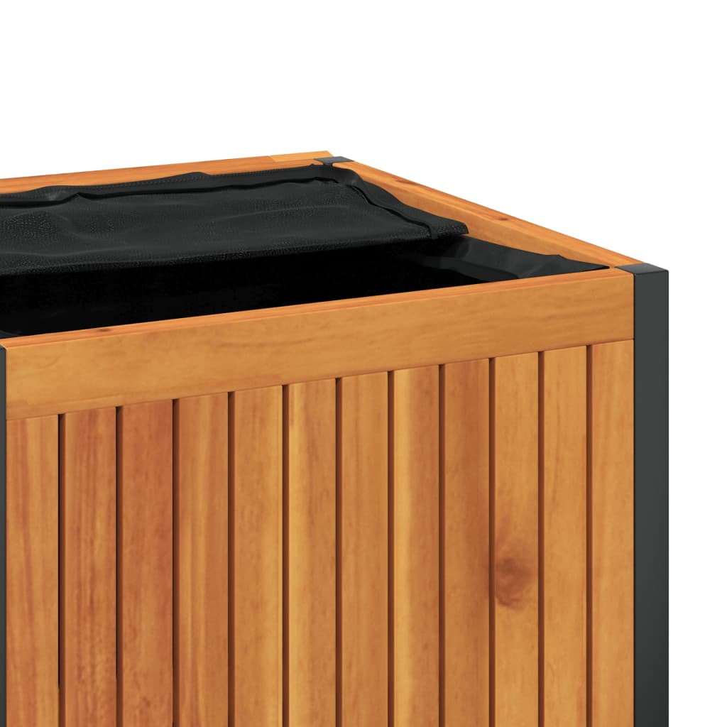 Gartenbox Massivholz Akazie Und Stahl