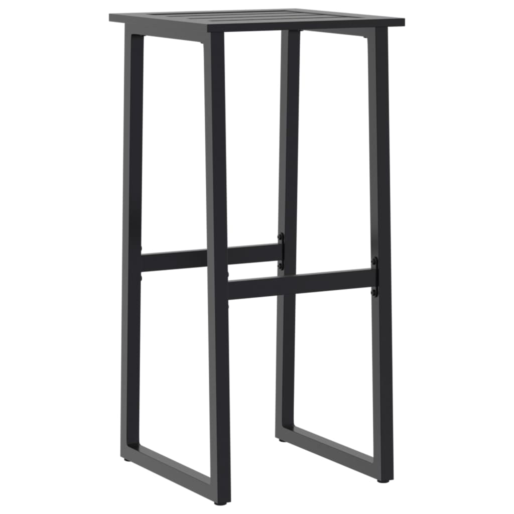 Barhocker 2 Stk. Schwarz 38X38X80 Cm Pulverbeschichteter Stahl